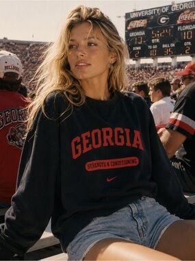Vintage 90s Nike Georgia Football Sweatshirt